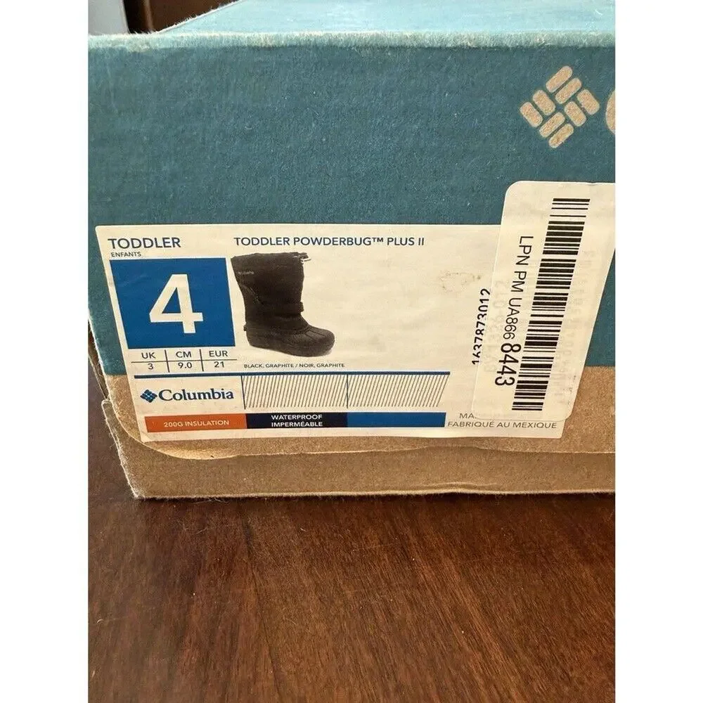 New with Box Columbia Toddler Powderbug Snow Boots
